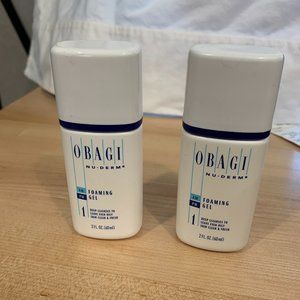 Two New Obagi Nu-Derm Foaming Gel Cleansers 2 oz. Each